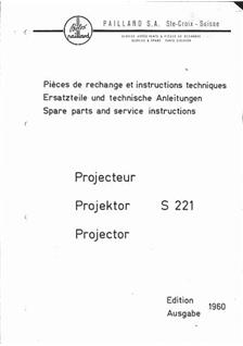 Bolex S 221 manual. Camera Instructions.